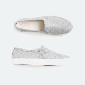 Keds Light Gray Quilted Slip-On Shoes